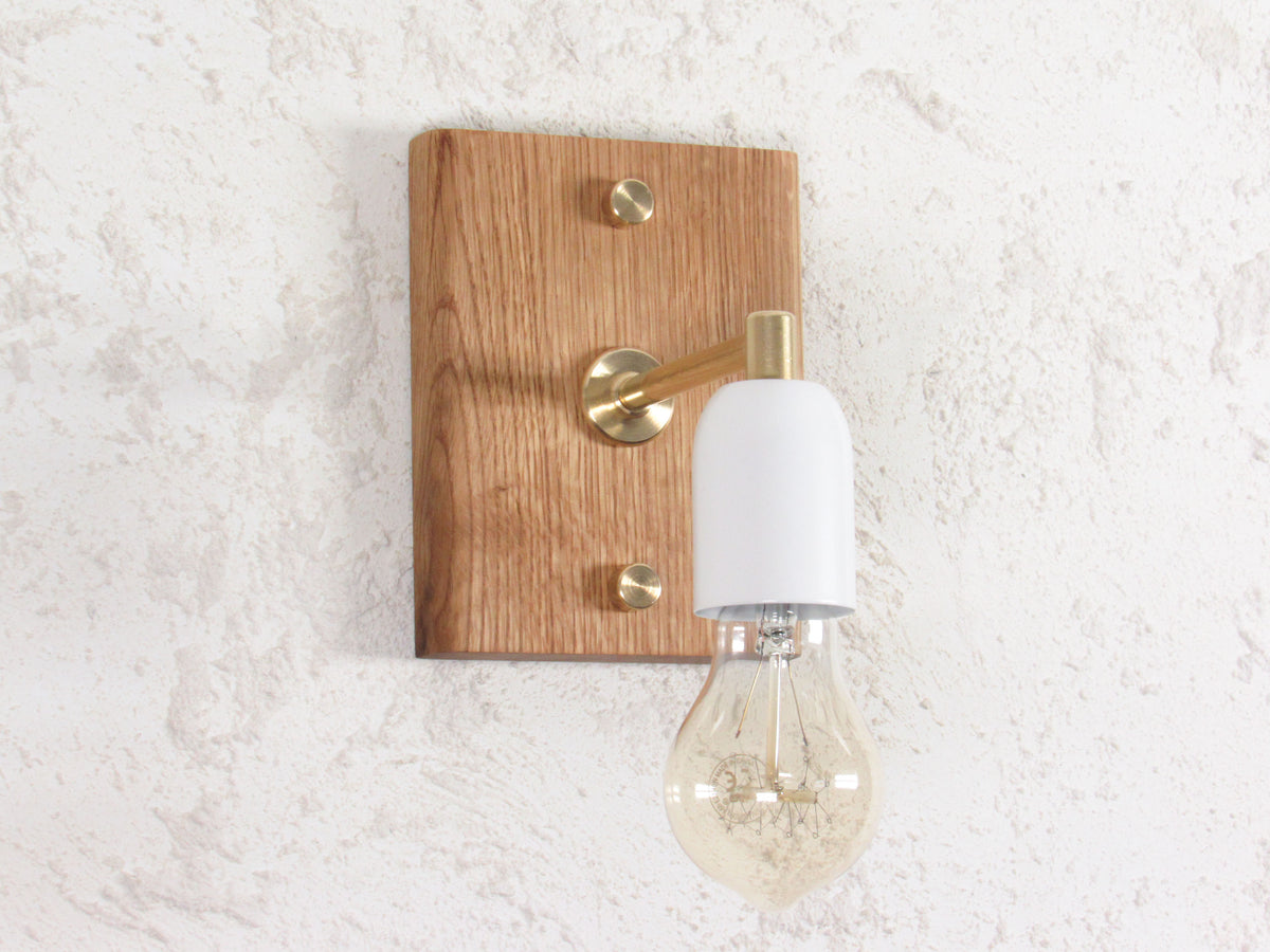 Element Oak Light—Artisan mid-century Brass Sconce