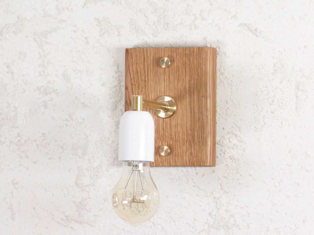 Element Oak Light—Artisan mid-century Brass Sconce