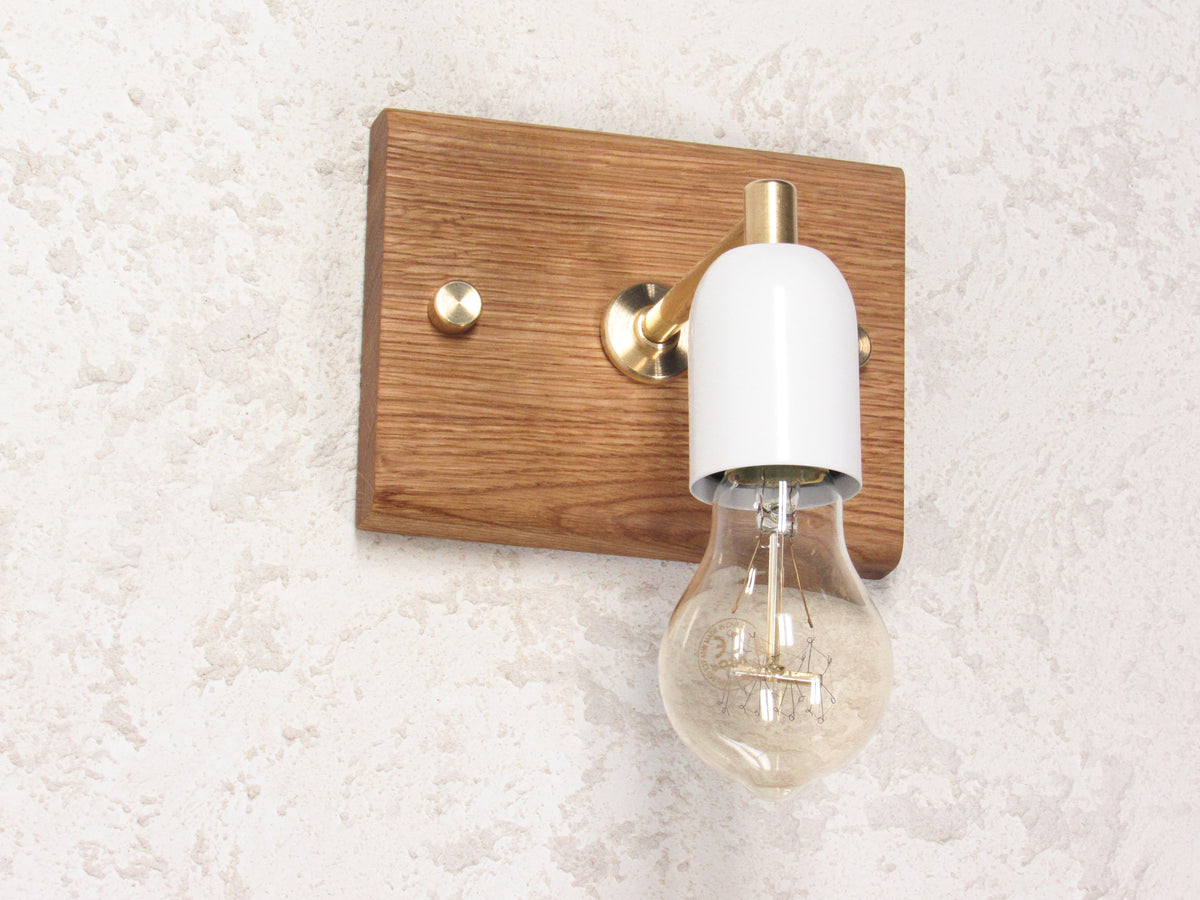 Element Oak Light—Artisan mid-century Brass Sconce