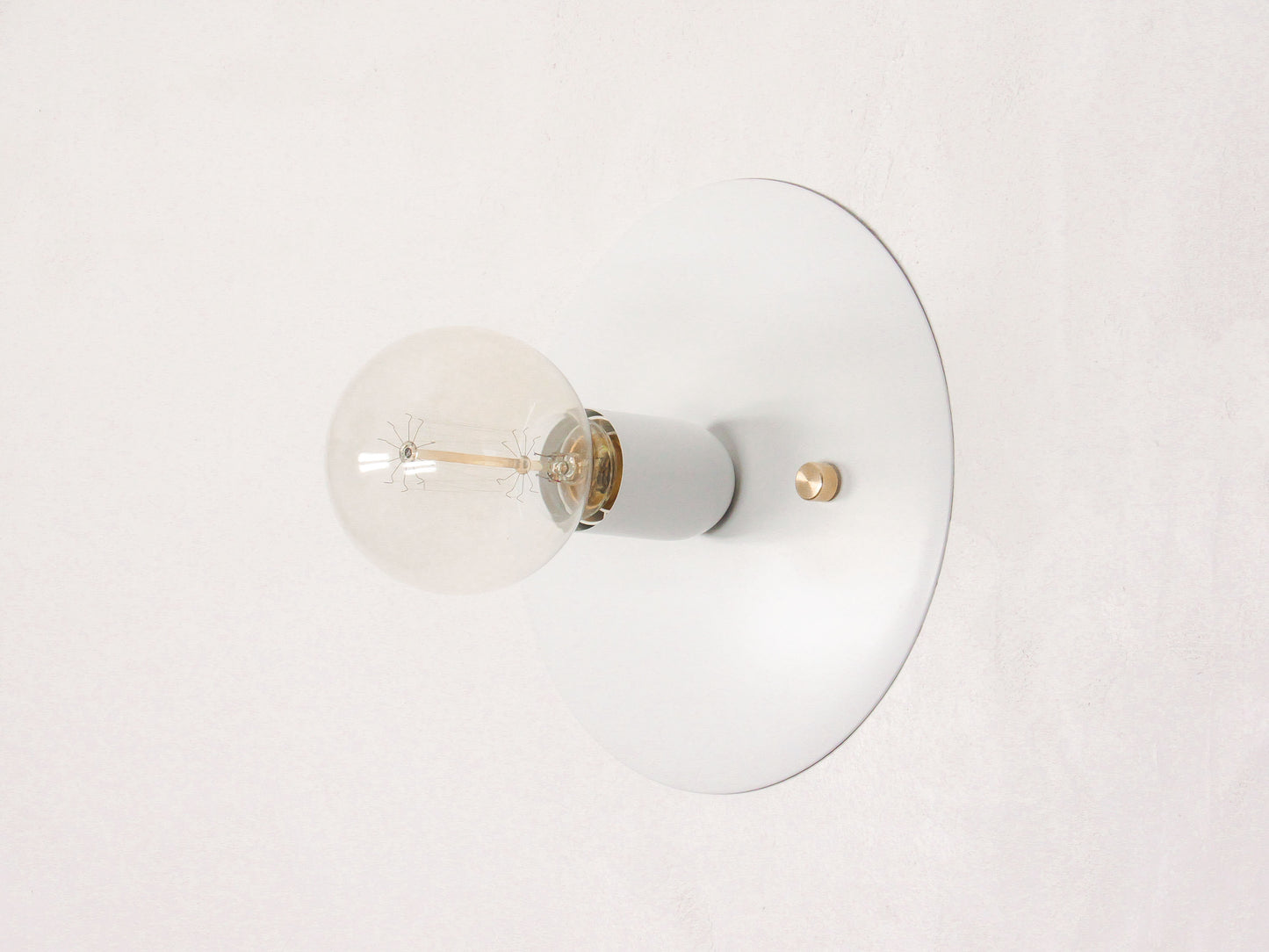 Surface Disc Flush Mount & Wall Sconce — White Bathroom Light