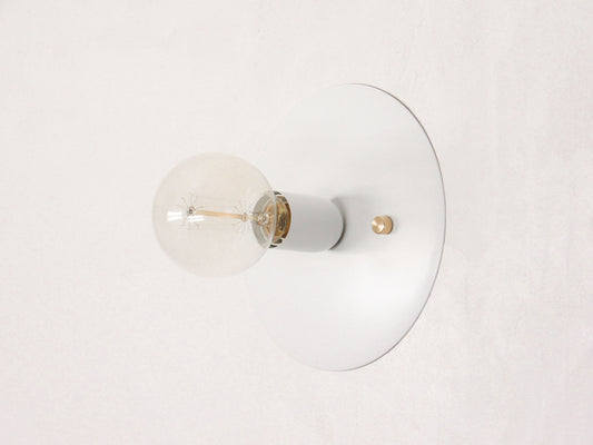 Surface Disc Flush Mount & Wall Sconce — White Bathroom Light