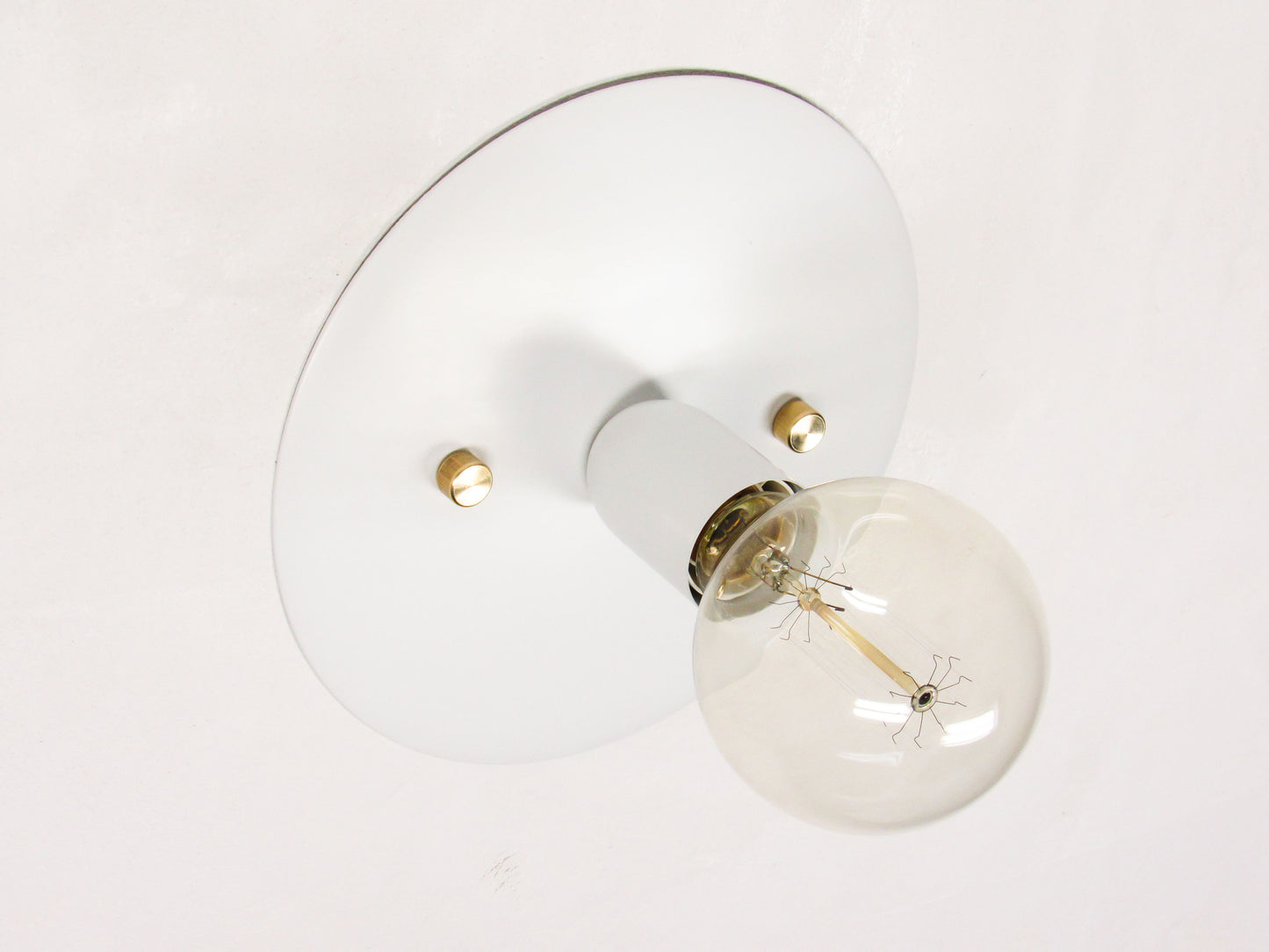 Surface Disc Flush Mount & Wall Sconce — White Bathroom Light