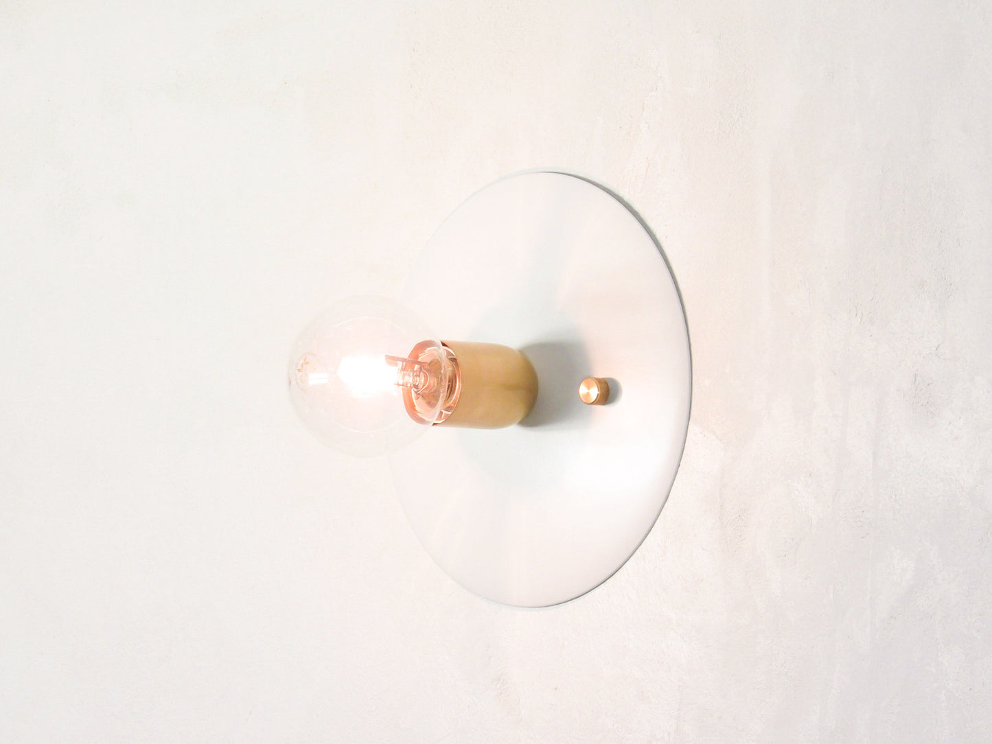 Surface Disc Flush Mount & Wall Sconce — White Bathroom Light