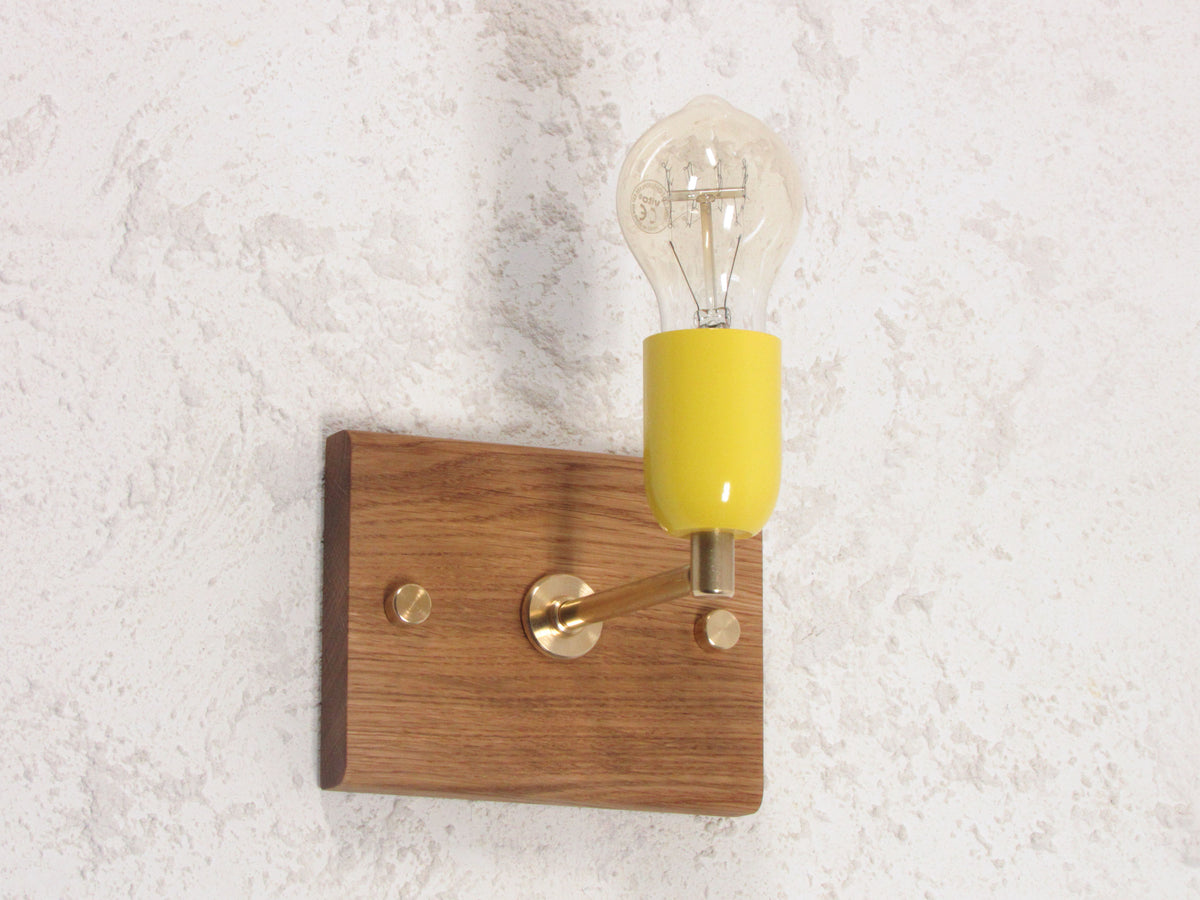 Element Oak Light—Artisan mid-century Brass Sconce
